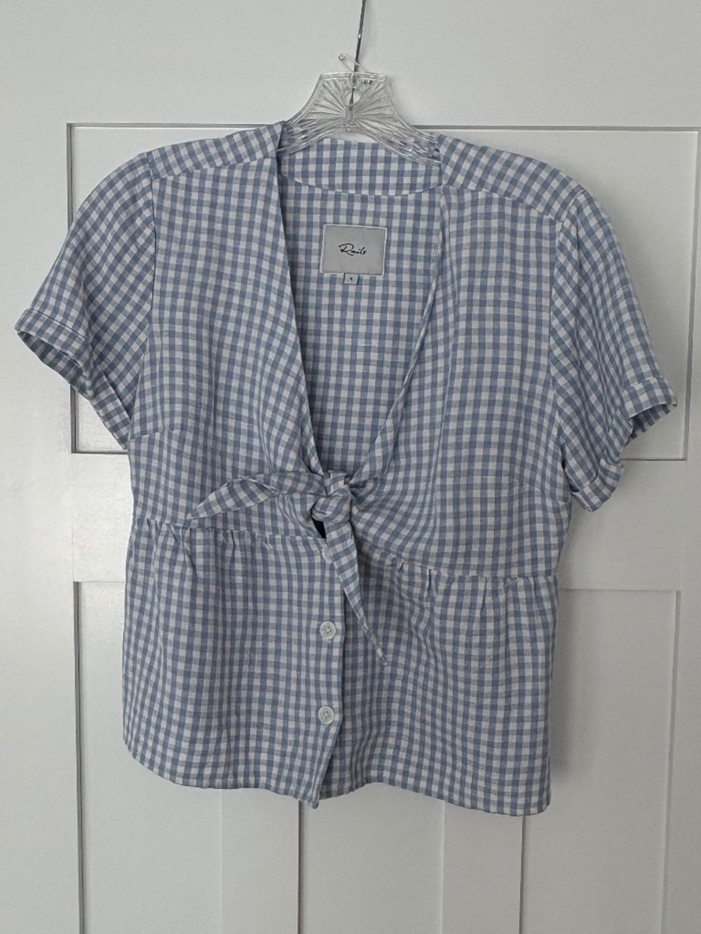 Rails Women's Sky Blue Gingham Blouse
